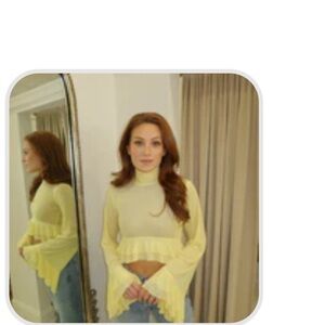 AFRM Light Yellow Crop Top